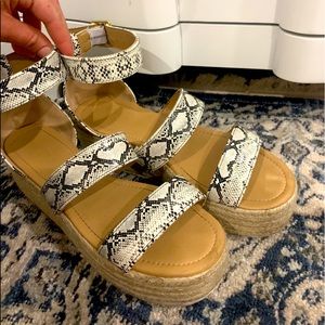 Beautiful snakeskin print sandals
